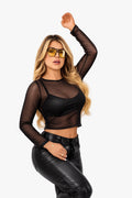 BLUSA CON TRANSPARENCIA