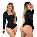 BODY MANGA LARGA CUELLO CUADRADO